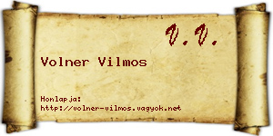 Volner Vilmos névjegykártya