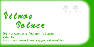 vilmos volner business card